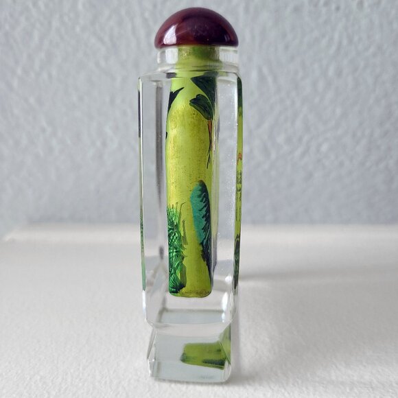 VINTAGE ~ REVERSE PAINTED CHINESE SNUFF BOTTLE - Picture 7 of 12